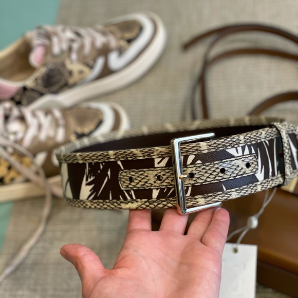 Tory Burch Women's Square Buckle Mixed Belt -  XS - Picture 3 of 12